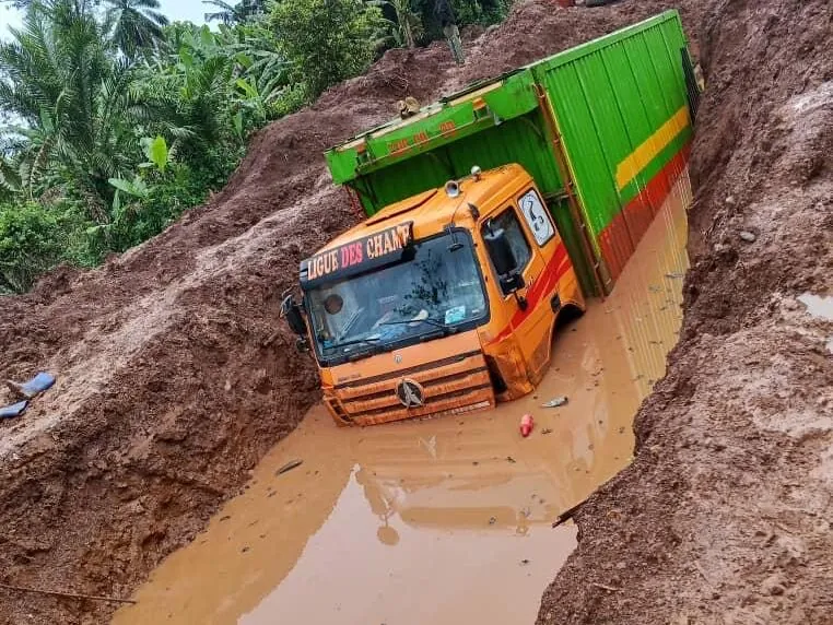 Cargo truck stuck on a flooded road, the kind of gap an AAM business can fill